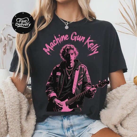 Machine Gun Kelly T-Shirt, MGK Rock Music Tee, Tickets to My Downfall Shirt 137 - Picture 1 of 5